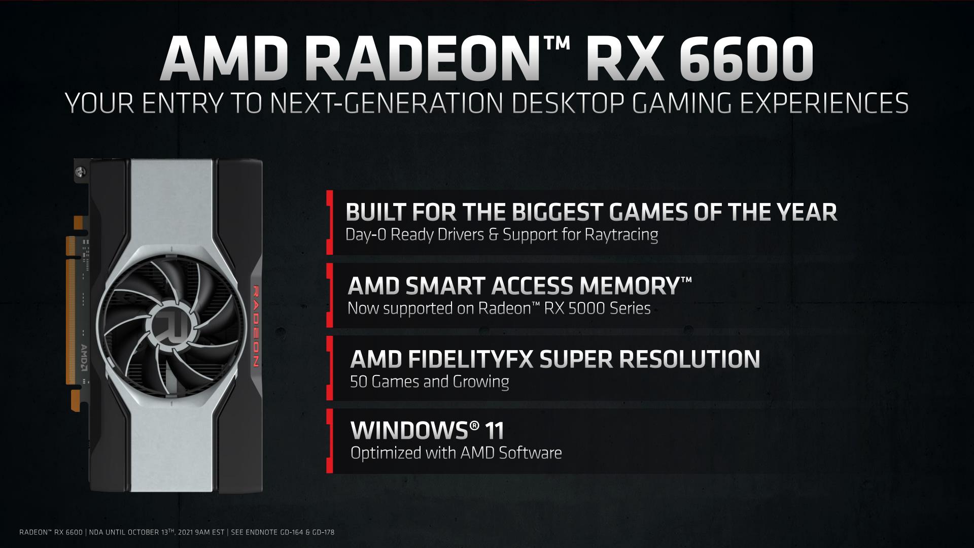 AMD Launches Radeon RX 6600: More Mainstream Gaming For $329